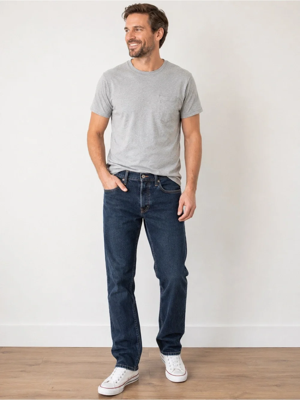 Levi's Light Blue Interior Denim Jeans with Contrast Stitching men’s 30x32